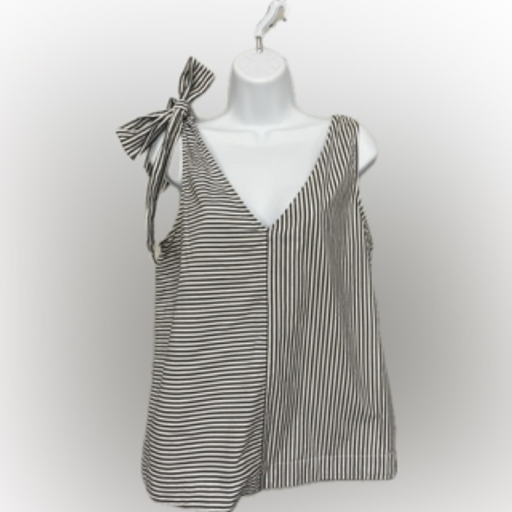 Vineyard Vines Sleeveless pinstripe Navy White large ladies